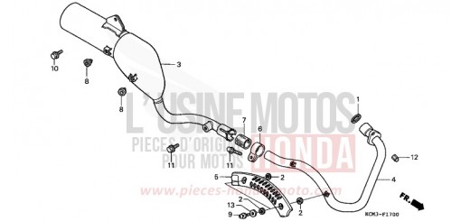SILENZIATORE DI SCARICO XLR125RW di 1998